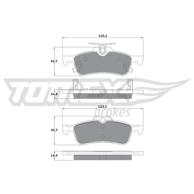 Imagen de TOMEX brakes TX 15 79 Juego de pastillas freno Eje trasero con avisador acústico desgaste TOYOTA: Yaris II Hatchback, III Hatchback